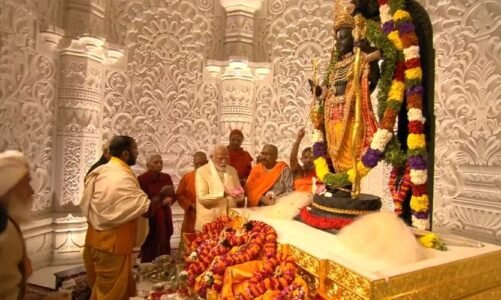 राम मंदिर में रामलला की प्राण प्रतिष्ठा कार्यक्रम शुरू…देखें LIVE वीडियो
