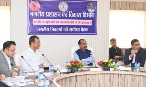 नगरीय प्रशासन विभाग की बैठक: उप मुख्यमंत्री साव ने की नगर निगमों के कार्यों की समीक्षा, अधिकारियों को दिए आवश्यक निर्देश