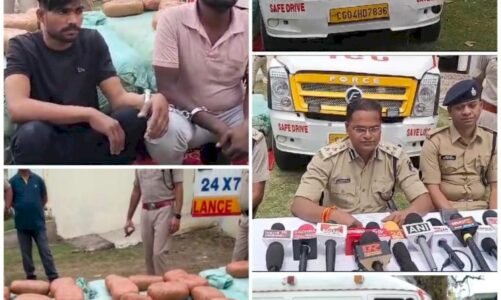 ब्रेकिंग: छत्तीसगढ़ में फिर पकड़ाया करोड़ों का गांजा…108 एंबुलेंस की आड़ में कर रहे थे तस्करी, दो गिरफ्तार