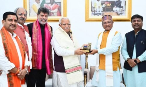 मुख्यमंत्री विष्णु देव साय से केन्द्रीय मंत्री मनोहर लाल खट्टर ने की सौजन्य मुलाकात