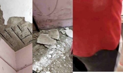 स्कूल में बड़ा हादसा : भरभराकर गिरा छत का प्लास्टर, घायल हुए प्रिंसिपल, शिकायत के बाद भी नहीं हो रही मरम्मत