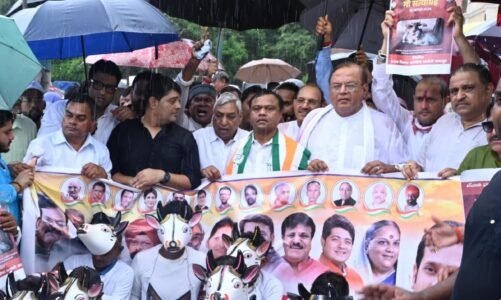 छत्तीसगढ़ कांग्रेस पार्टी द्वारा गौवंश की रक्षा के लिए गौ-सत्याग्रह का आगाज़