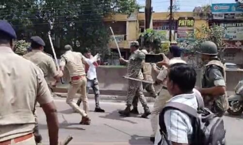 भूपेश बघेल के काफिले पर हुए लाठीचार्ज पर नहीं थम रहा सियासी घमासान…