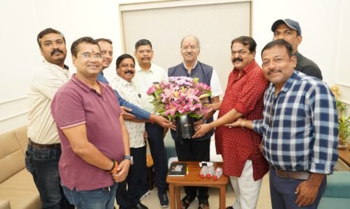 सांसद बृजमोहन से मिले छत्तीसगढ़ प्रदेश बास्केटबॉल संघ के नव निर्वाचित पदाधिकारी