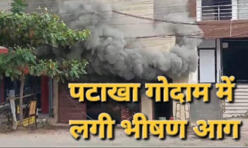 फटाका गोदाम में लगी भीषण आग, जोरदार धमाके से गूंज उठा इलाका
