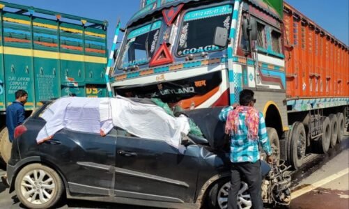 BIG BREAKING : दर्दनाक सड़क हादसे में कार सवार 5 लोगों की मौत
