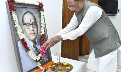 मुख्यमंत्री विष्णु देव साय ने डॉ. भीमराव अम्बेडकर की जयंती पर उन्हें किया नमन…