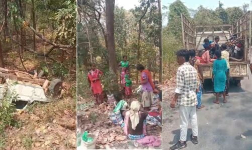 CG – दर्दनाक सड़क हादसा : सवारियों से भरी पिकअप खाई में गिरी, 2 ग्रामीणों की मौत, दर्जनों लोग घायल, मौके पर मची चीख-पुकार….