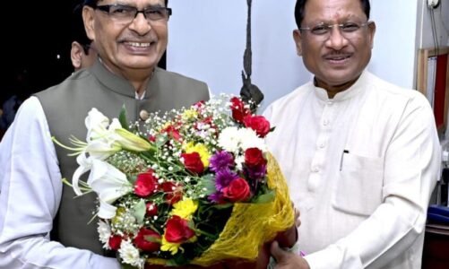 CM साय से केंद्रीय मंत्री शिवराज सिंह चौहान ने की सौजन्य मुलाकात, आज ‘मोर आवास मोर अधिकार’ कार्यक्रम में होंगे शामिल