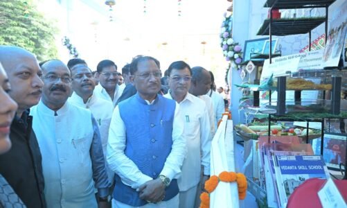 बालको ने मुख्यंमत्री के कोरबा आगमन पर लगाया स्टॉल