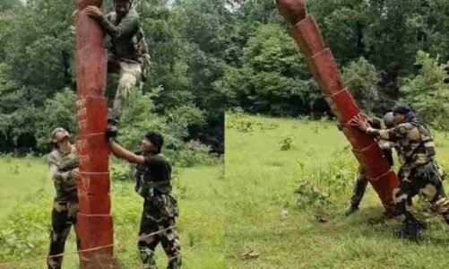 CG : बीएसएफ के जवानों की बड़ी कार्रवाई, 14 फिट ऊंचे नक्सल स्मारक को किया ध्वस्त