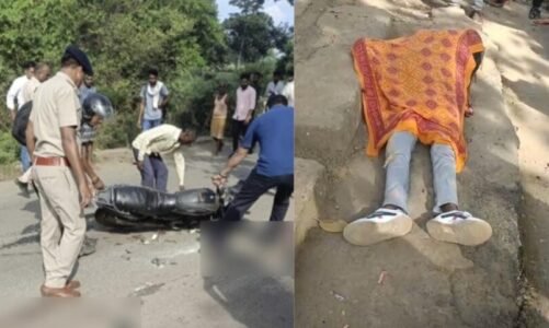 CG : तेज रफ्तार हाईवा ने बाइक सवार को कुचला, मौके पर युवक की मौत