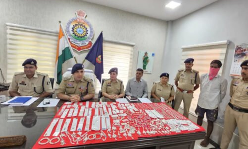 Crime News: ज्वेलरी शॉप चोरी का खुलासा: नाबालिग समेत दो आरोपी गिरफ्तार, लाखों के जेवर बरामद