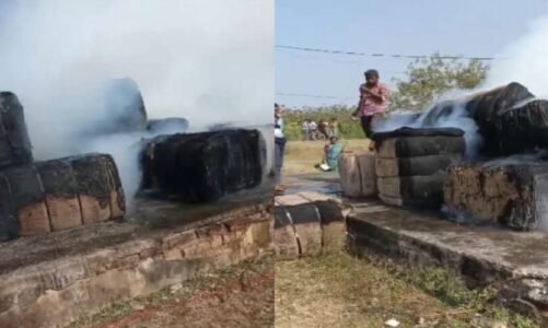 CG : धान खरीदी केंद्र में लगी भीषण आग, सैकड़ों बारदाना जलकर खाक, मौके पर कोई नहीं – कर्मचारियों के हड़ताल का असर !