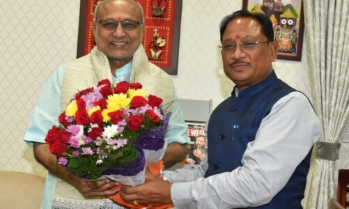 उप राष्ट्रपति राधाकृष्णन से मुख्यमंत्री विष्णुदेव साय ने की भेंट…